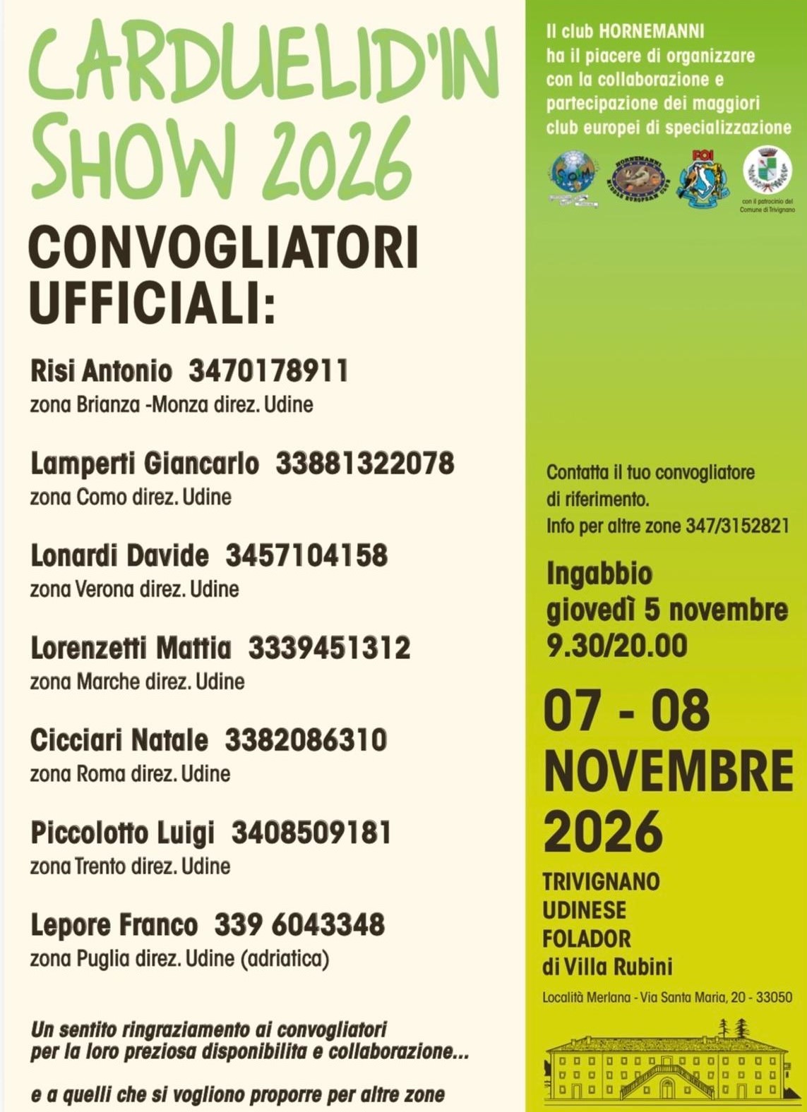 Convogliatori ufficiali